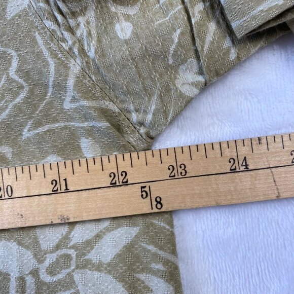 Rinnovato Mens‎ M Floral Beige Short Sleeve Button-Up Hawaiian Shirt - Picture 5 of 8